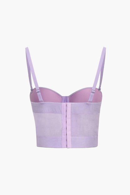 Damen Bustier- Figurbetonter Bügel-BH transparentes Mesh