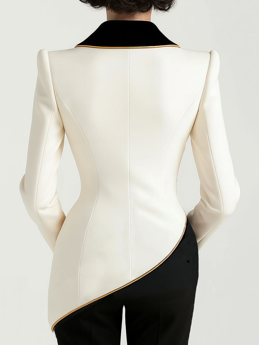Damen Asymmetrischer Blazer Elegantes Design