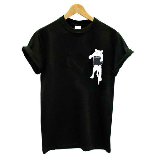 Damen T-Shirt Tiermotiv Lockerer Schnitt Norvielle