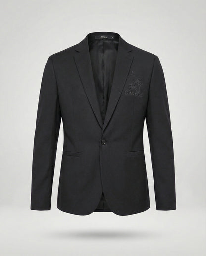 Herren Blazer Sportlich Stickmotiv