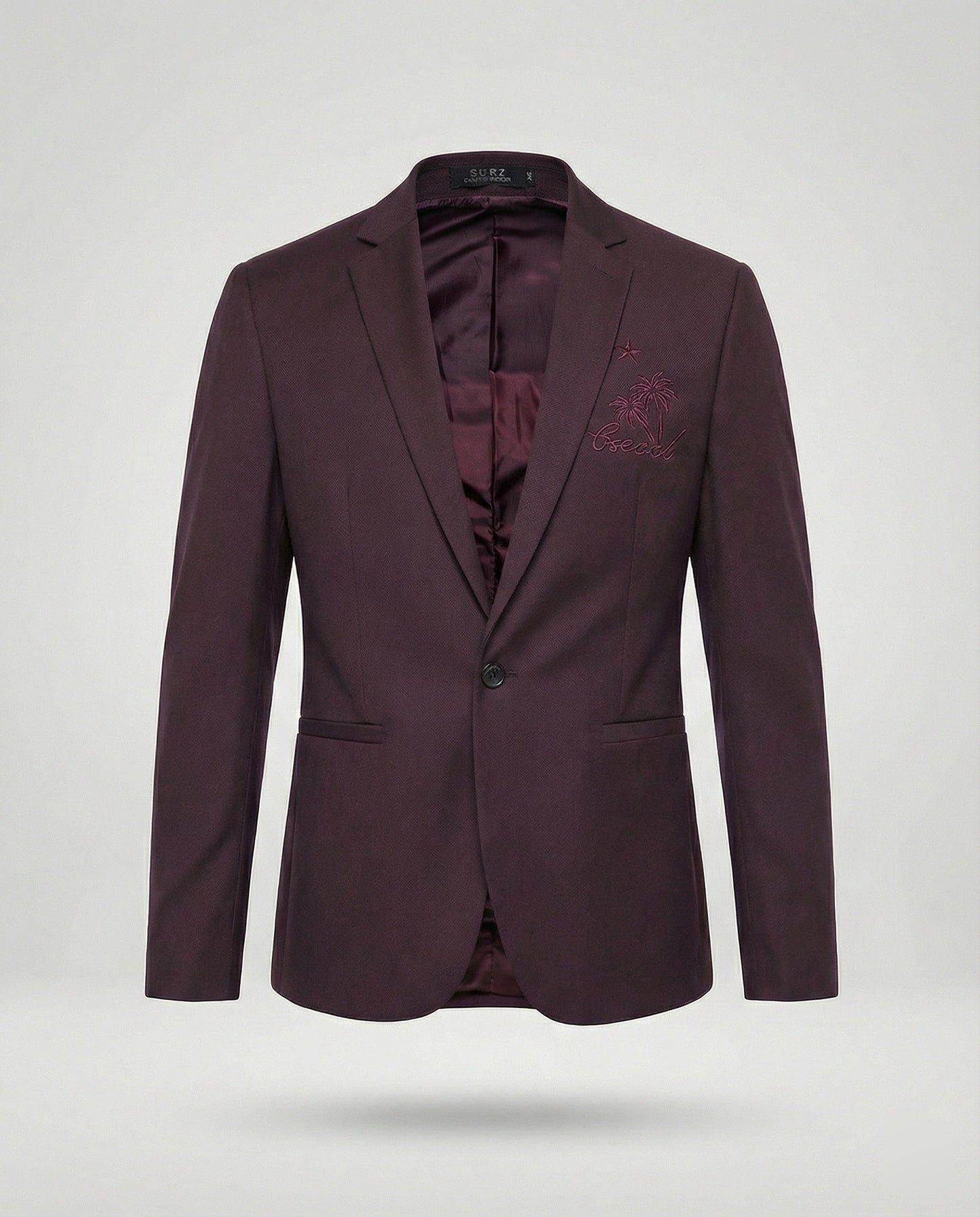 Herren Blazer Sportlich Stickmotiv