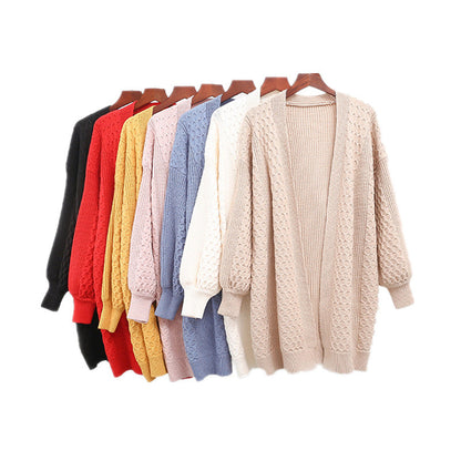 Damen Strickjacke Strukturiert Weich Beige