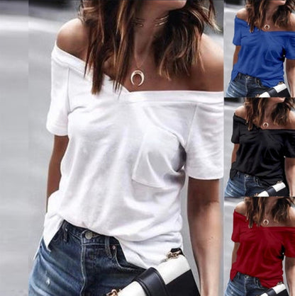 Damen Off-Shoulder T-Shirt - Norvielle