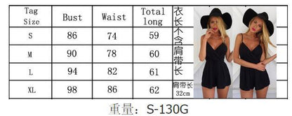 Damen Jumpsuit V-Ausschnitt Schmale Träger Norvielle