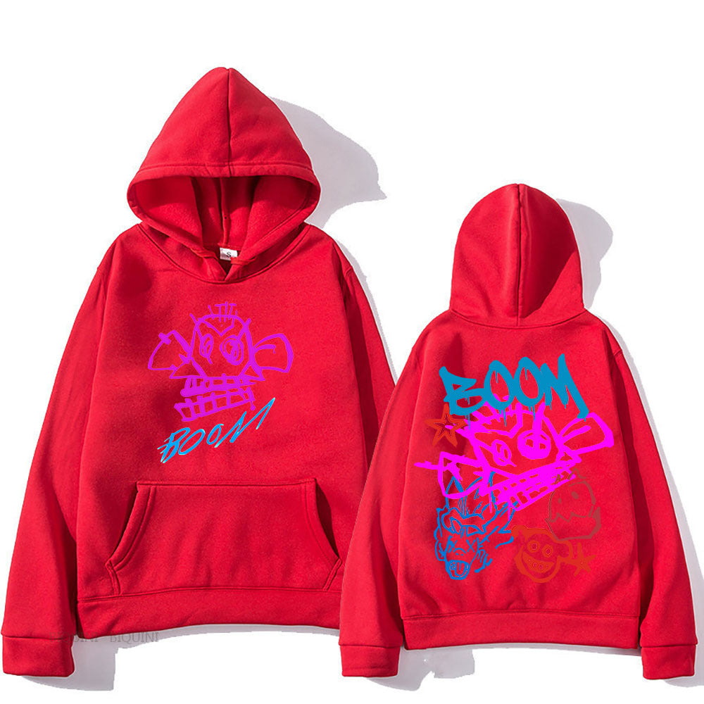 Norvielle Damen Langarm-Hoodie Cartoon-Motiv