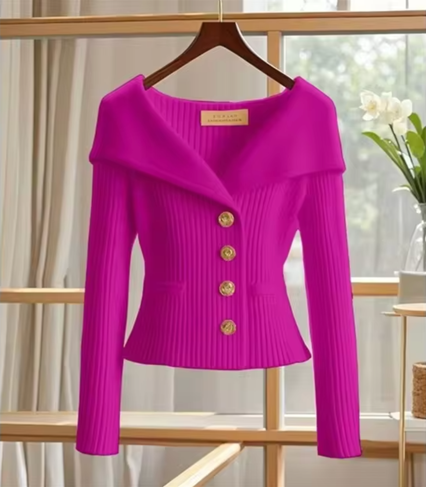 Damen Kurzstrickjacke Cardigan für Übergangsjahre