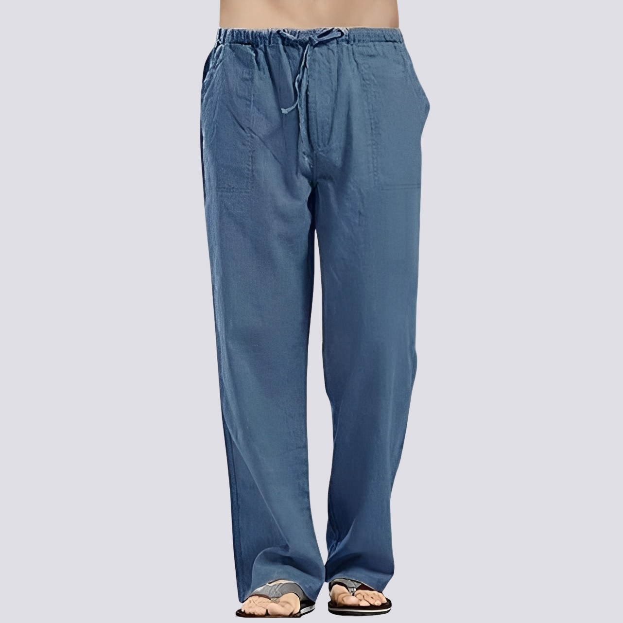 Herren Hose Lässig Locker Baumwolle Beige