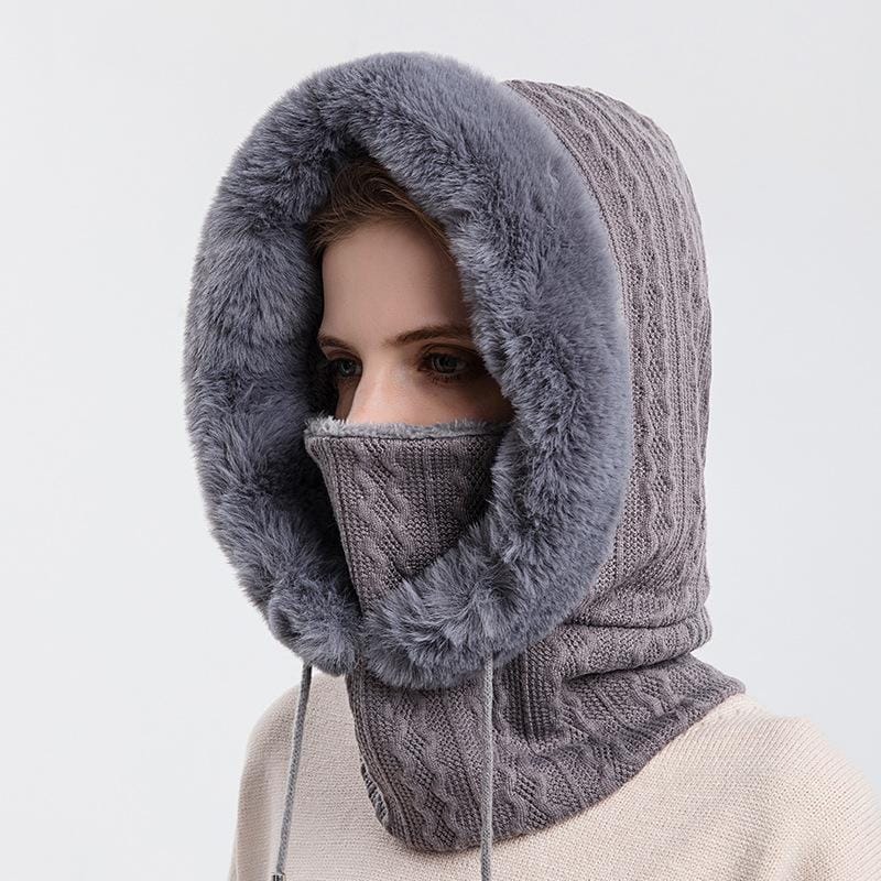 Kapuzenmütze Set Damen Warm Stilvoll