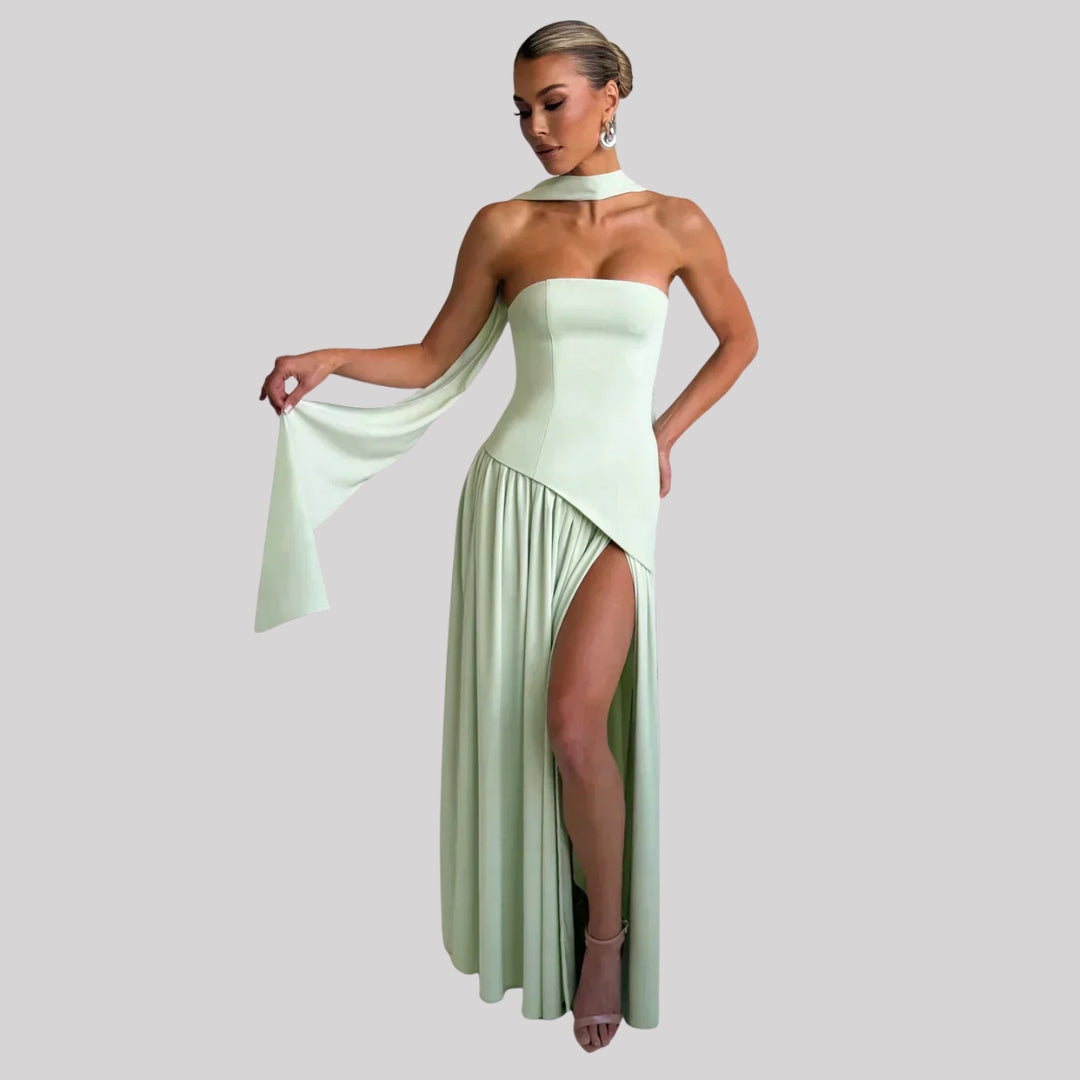 Damen Asymmetrisches Maxikleid für Hochzeitsgäste