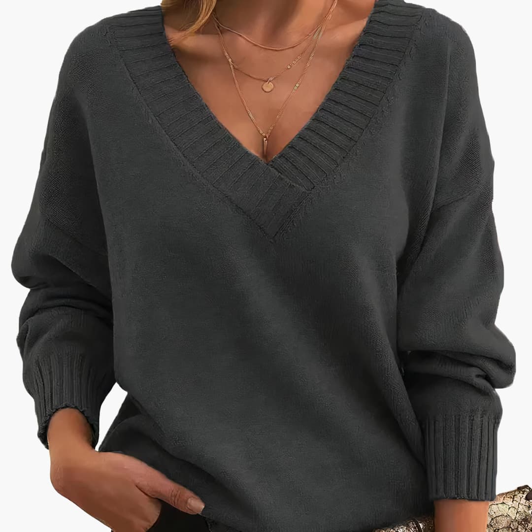 Damen Elegant Pullover Langarm