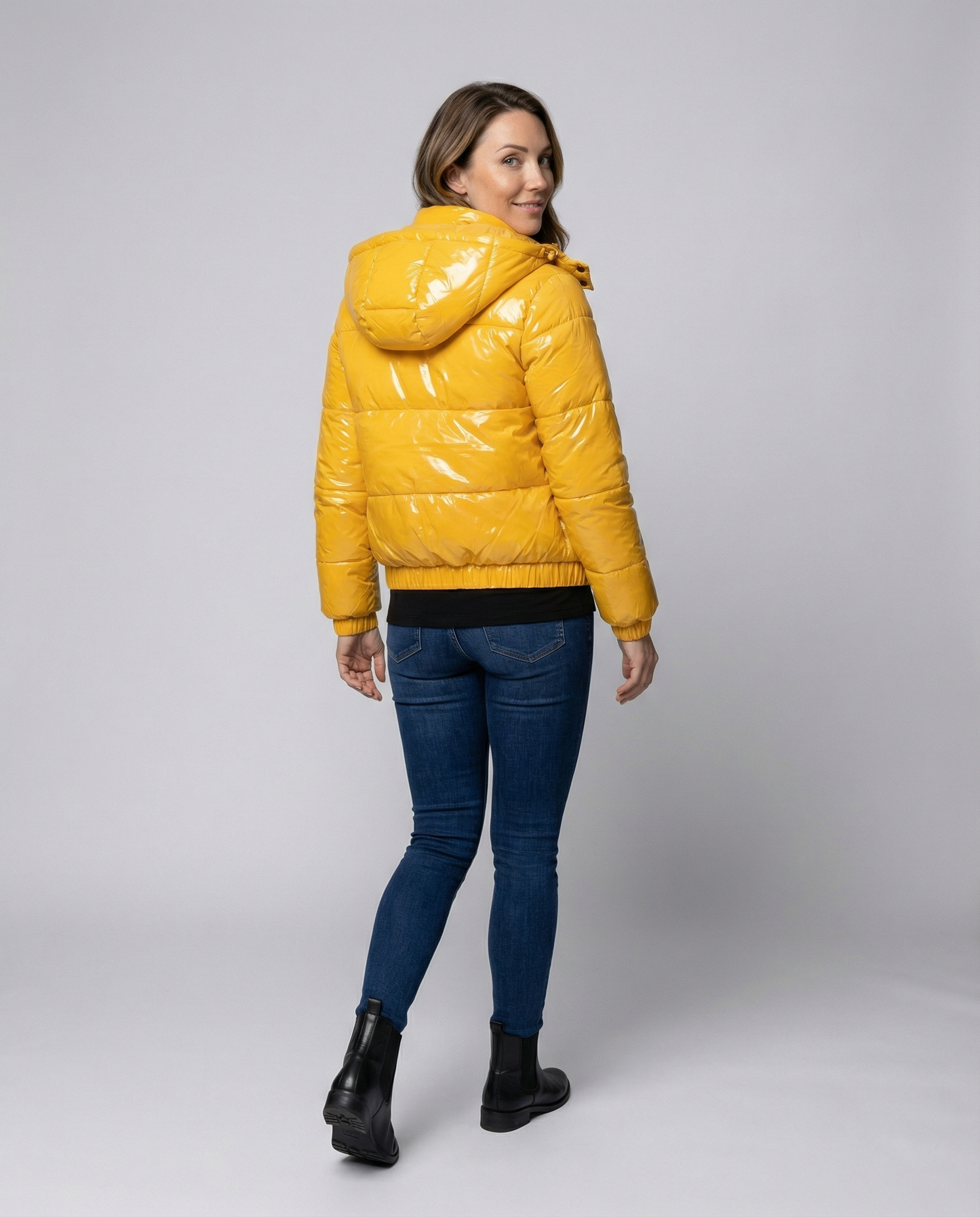 Damen Winterjacke Glanzstoff