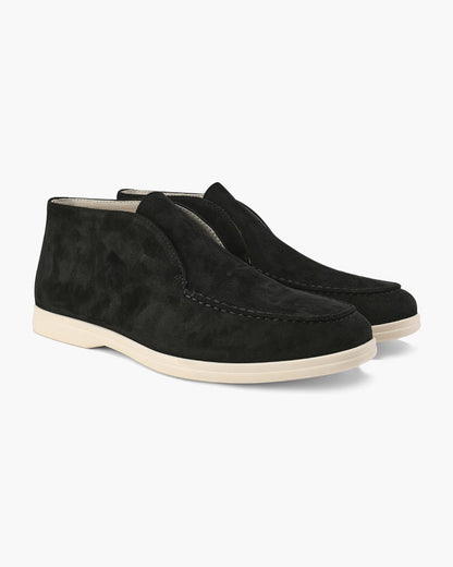 Herren Wildleder Loafer Mid Cut Slip-On Schuhe Braun - Norvielle