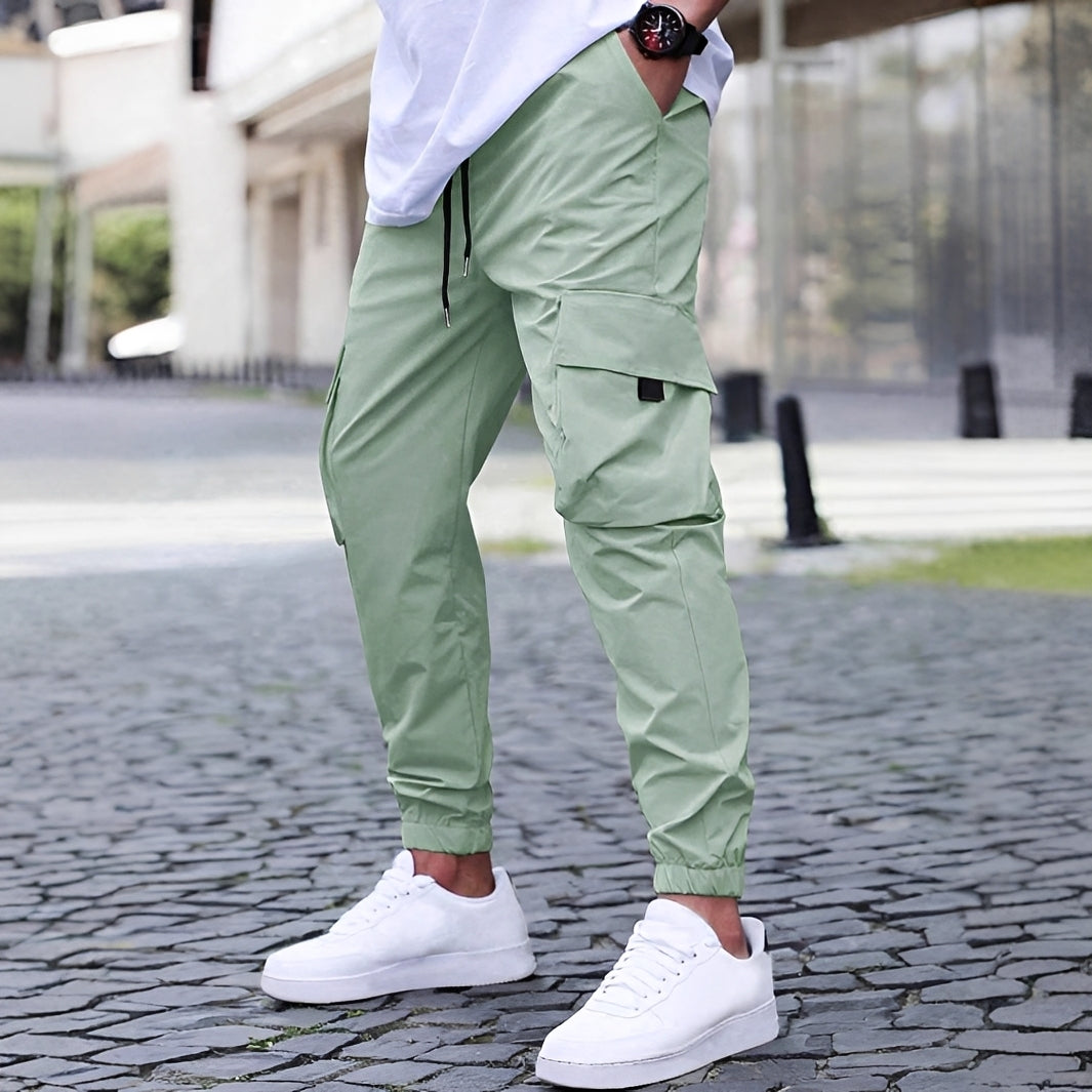 Ollie Herren Elastische Cargo-Jogginghose Bequem