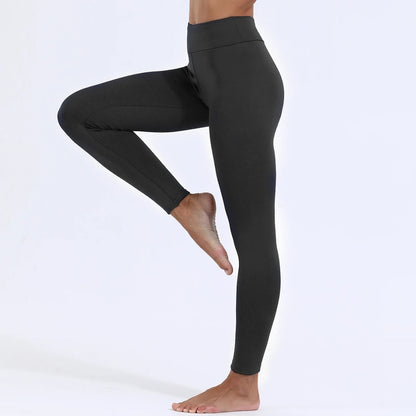 Damen Leggings Fleece Blickdicht Elastischer Bund