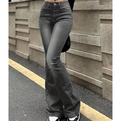 Damen Highwaist Jeans Ausgestellt - Norvielle