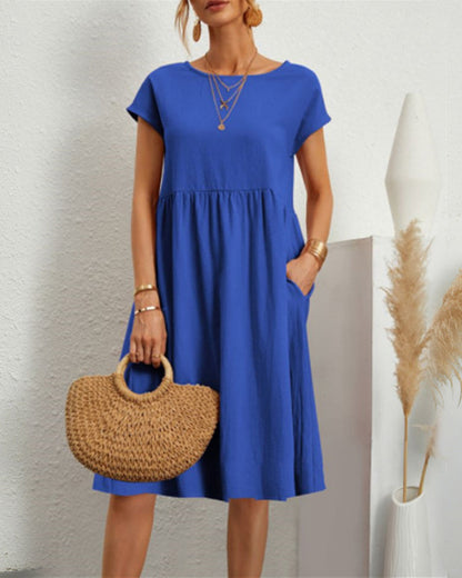 Damenkleid Rundhalsausschnitt