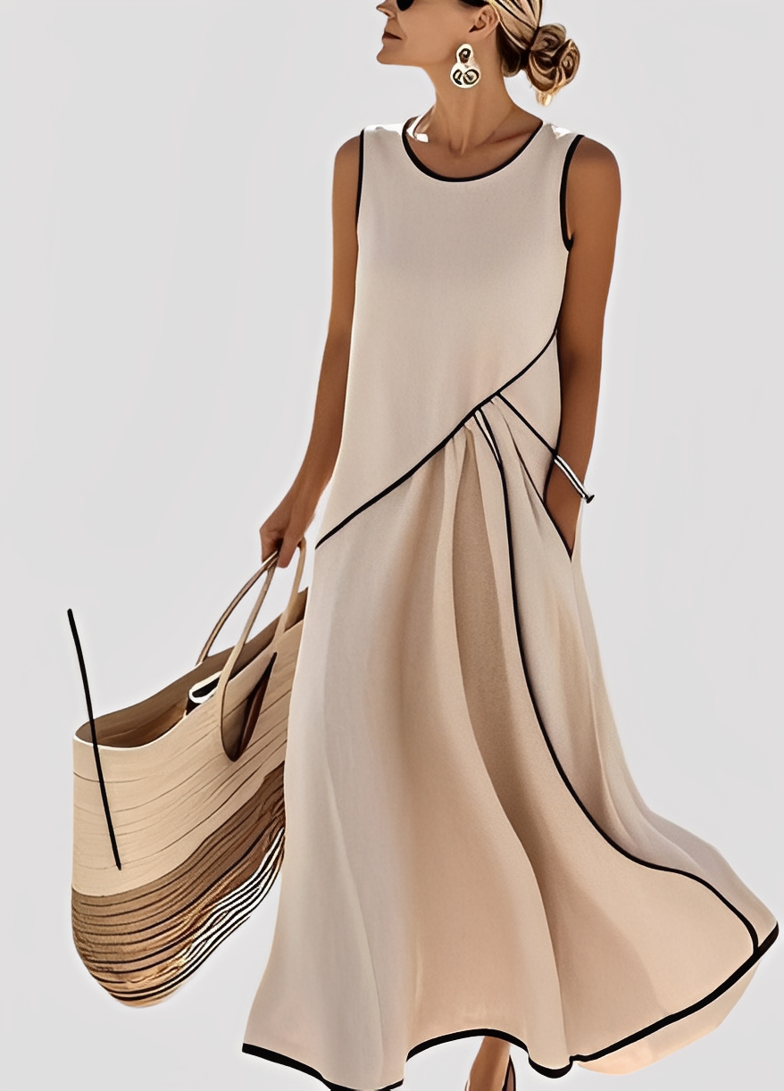 Damen Maxikleid Lässig Elegant Lang