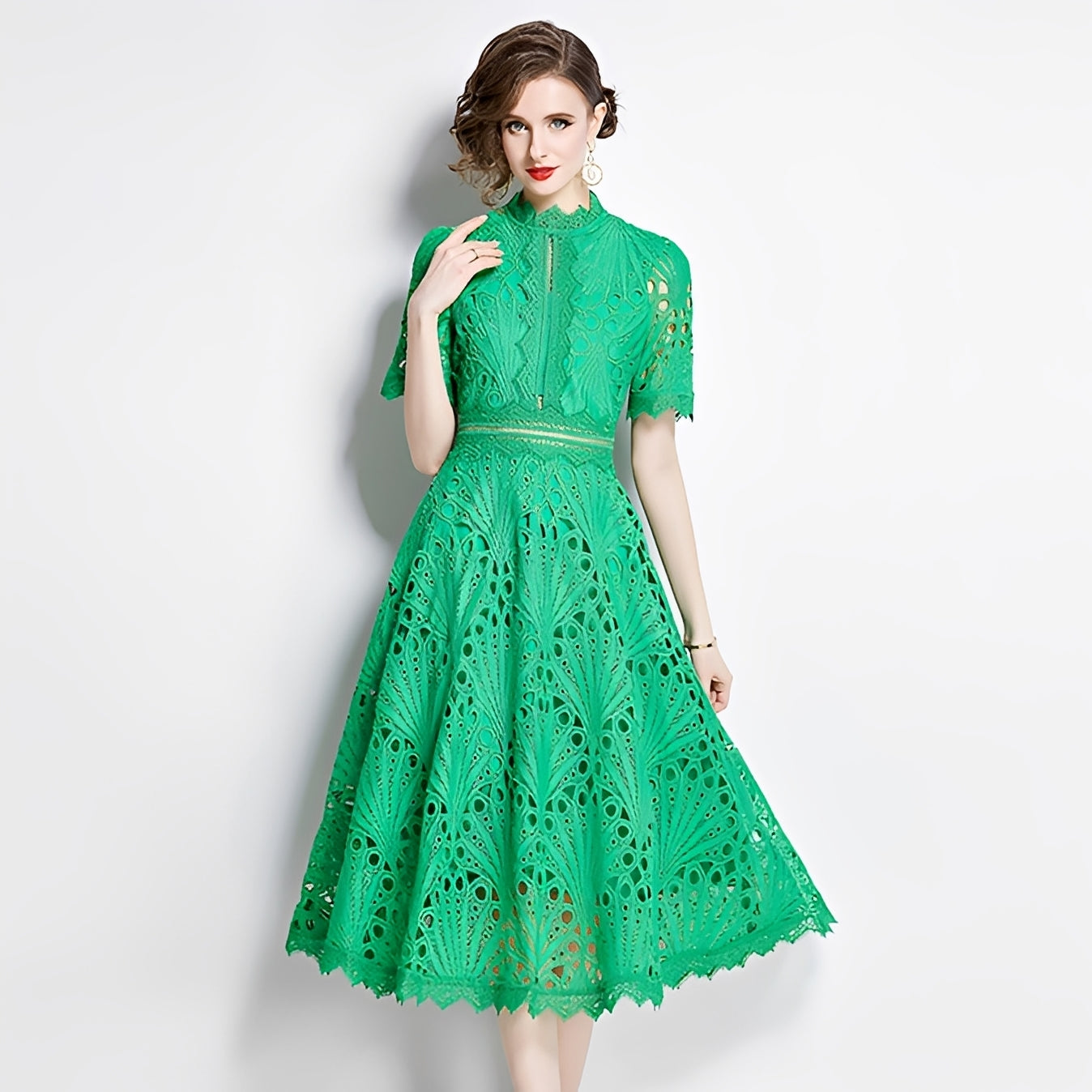 Damen Midikleid Stilvoll Elegantes Design