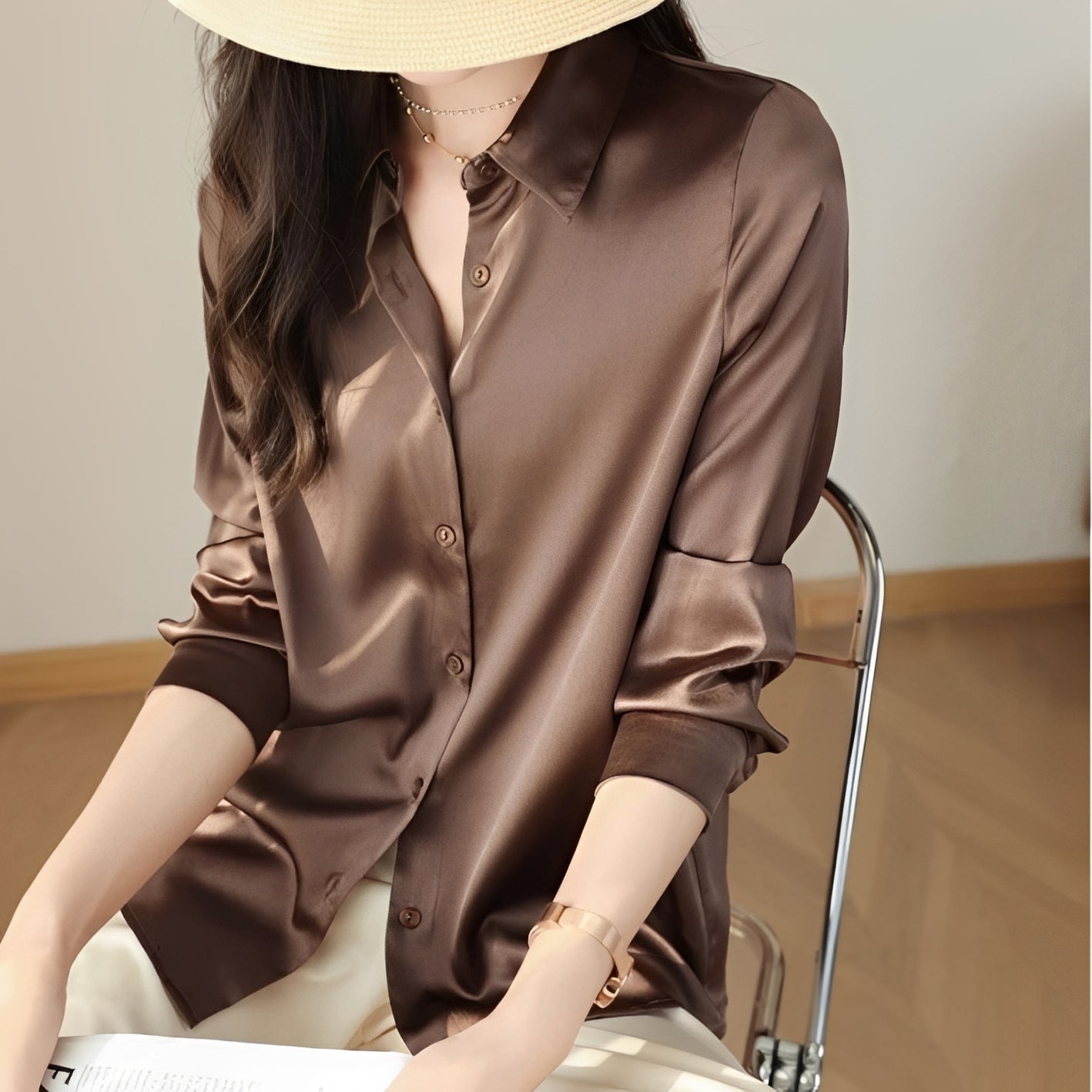 Damen Bluse Knopfleiste