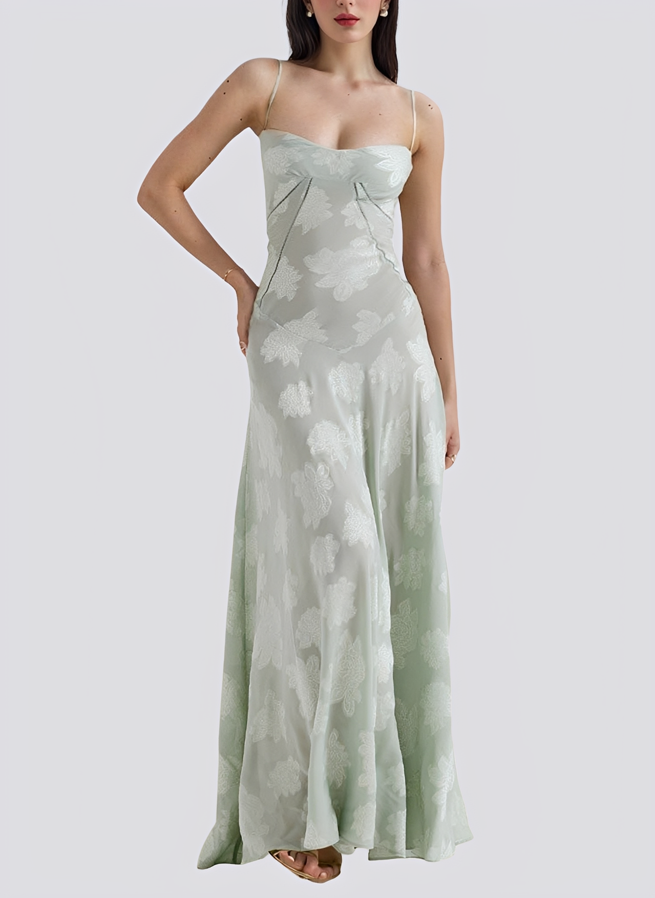 Damen Maxikleid Elegantes Schmal Geschnitten