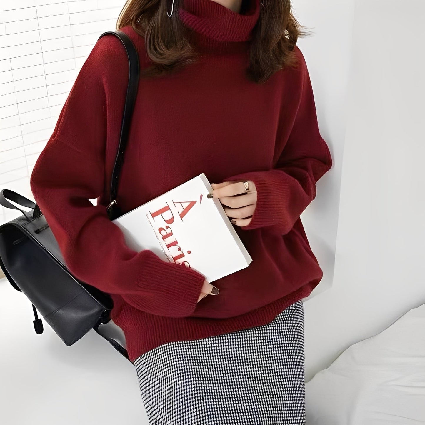 Damen Rollkragenpullover Stilvoll Clémentine