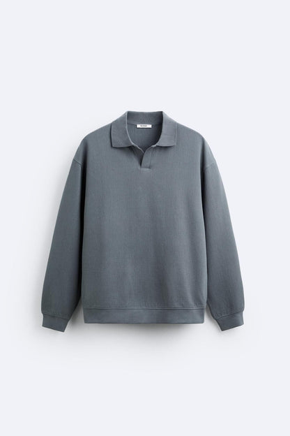 Beige Pullover Damen Polokragen Lässig Eleganz