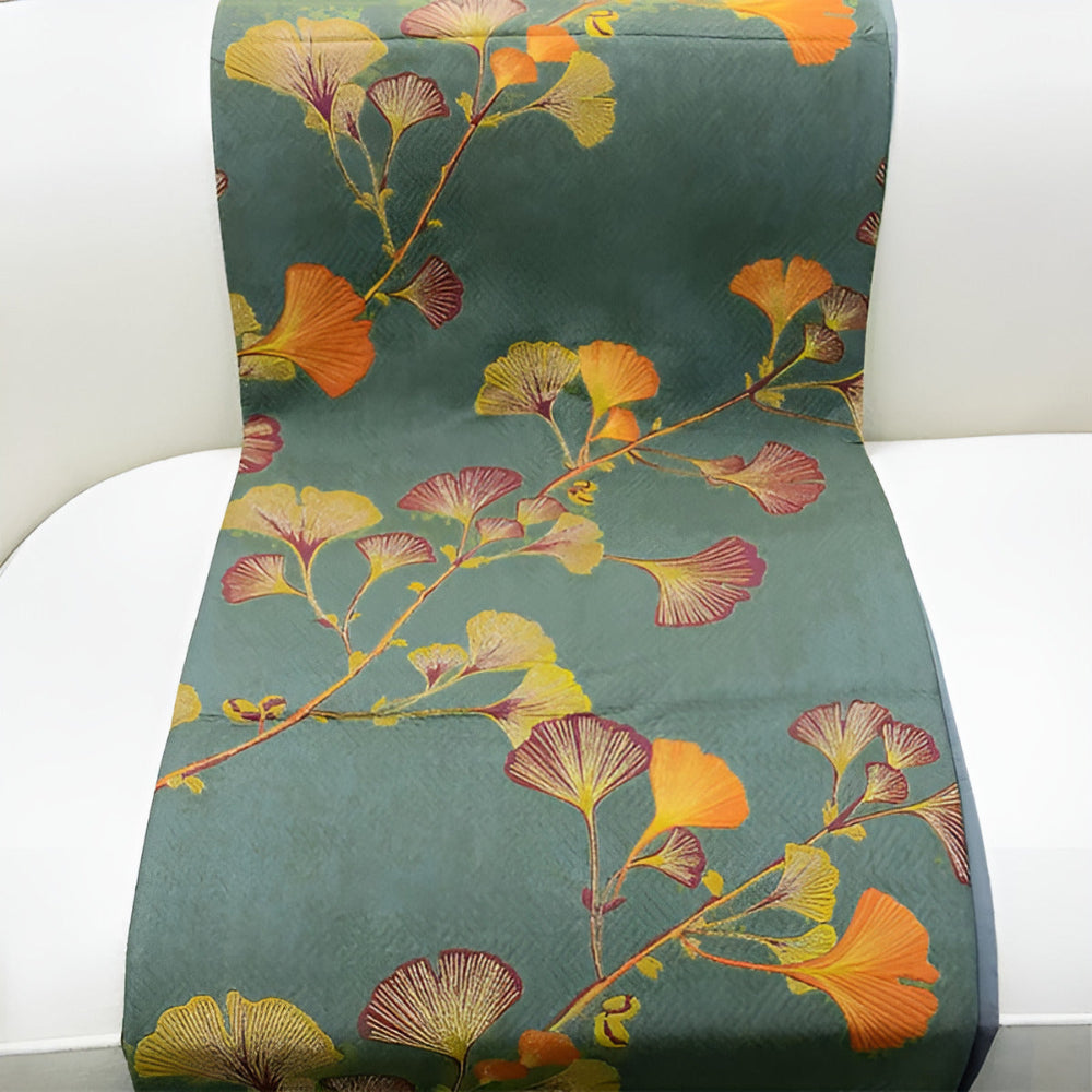 Wendebettdecke Jacquard Blumen Ginkgo Muster