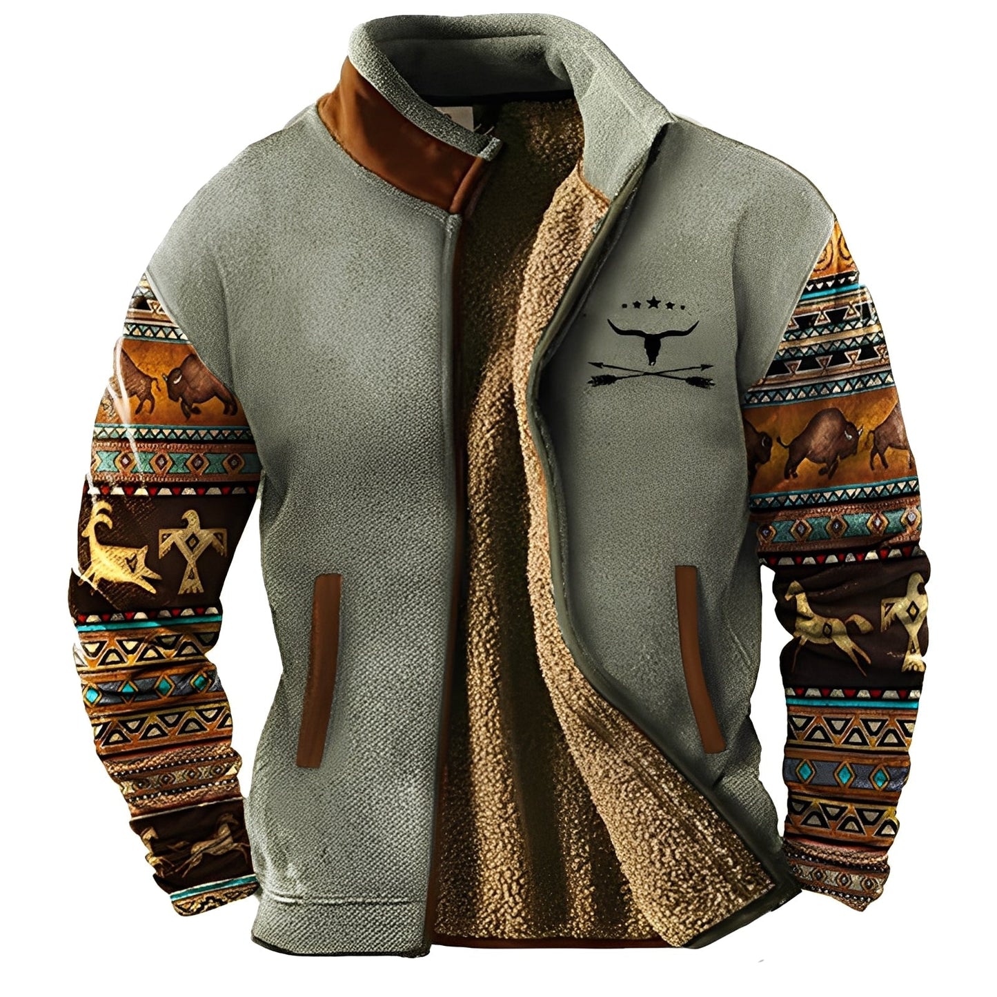 Aubert Herren Fleecejacke Outdoor Wasserdicht