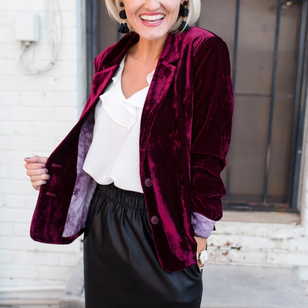 Damen Blazer Büro Schwarz - Norvielle