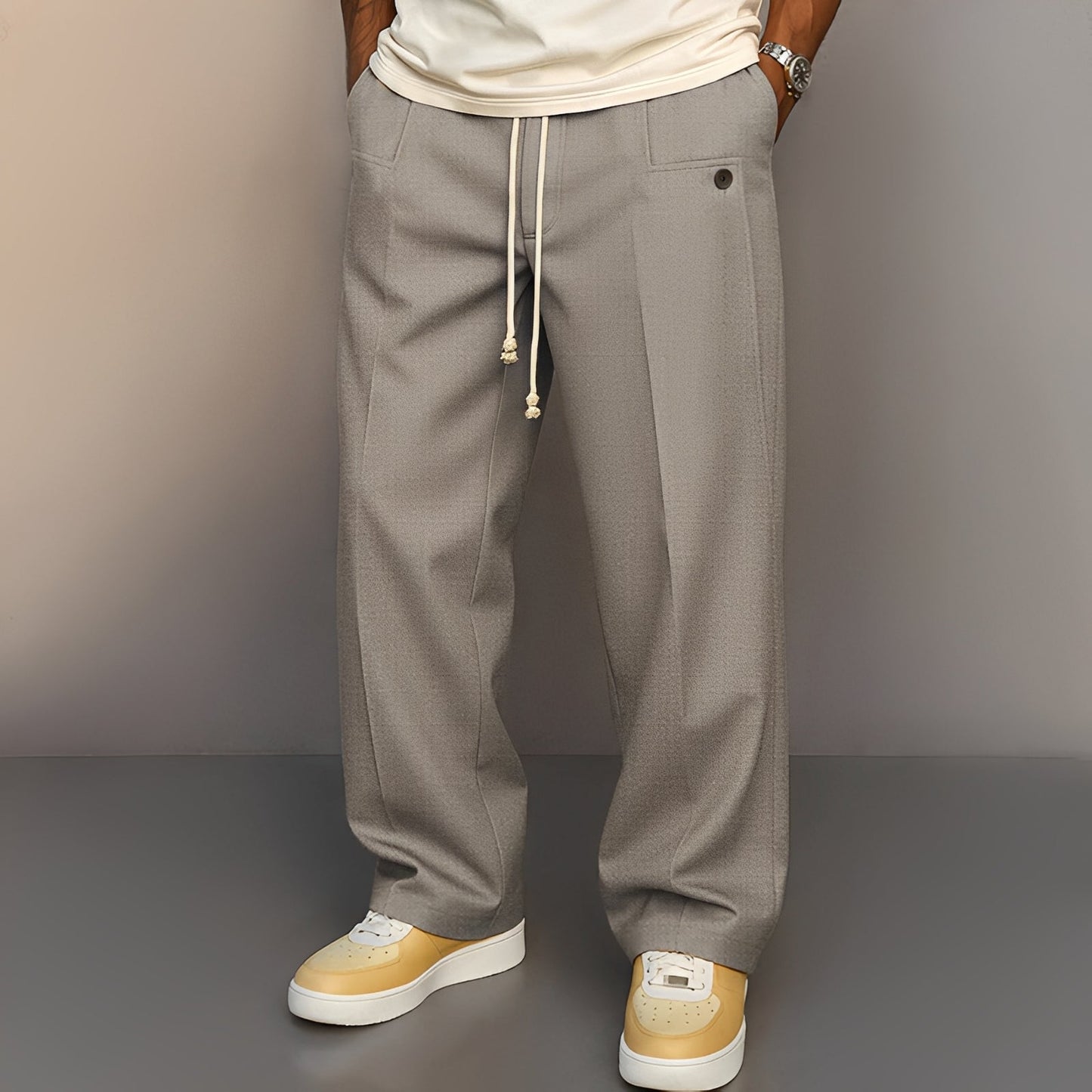 Conor Herrenhose Gerader Schnitt Kordelzug Bequem
