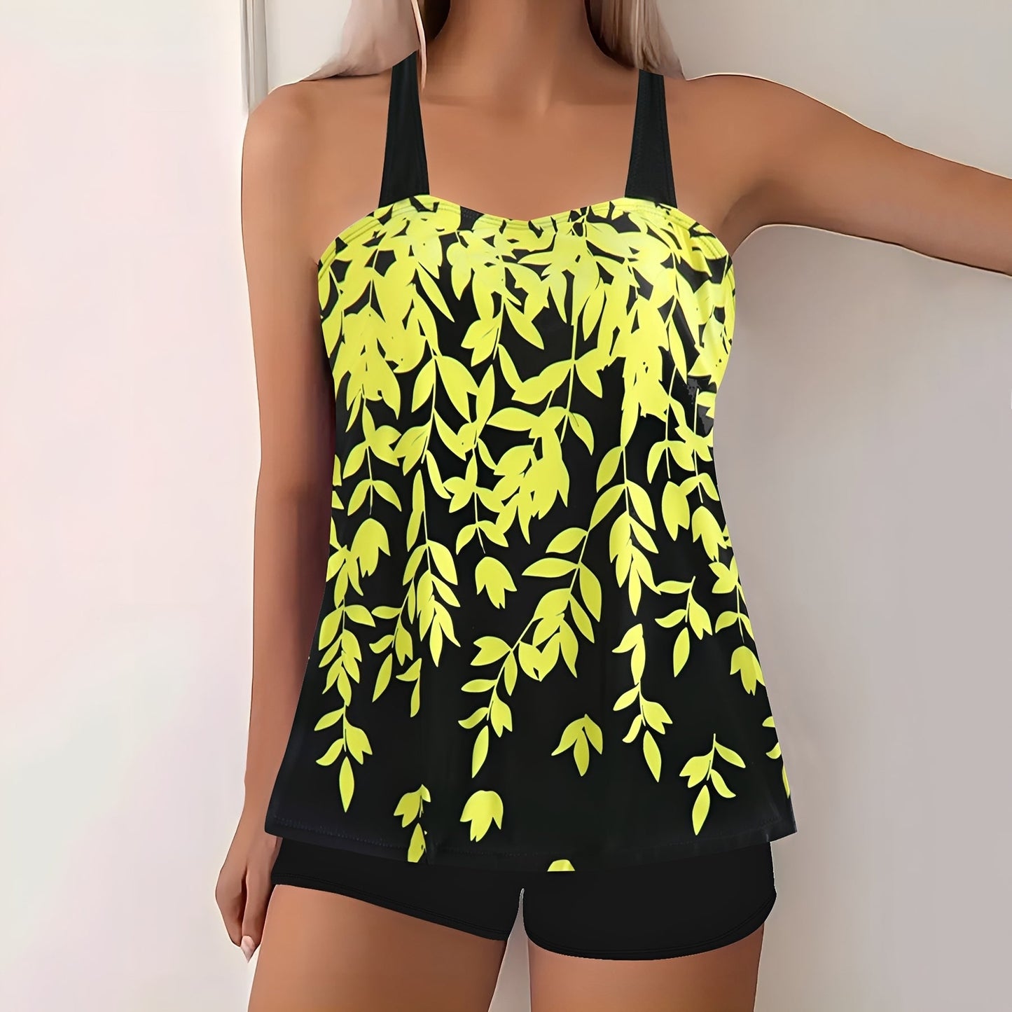 Damen Tankini Muster Stoff - Norvielle
