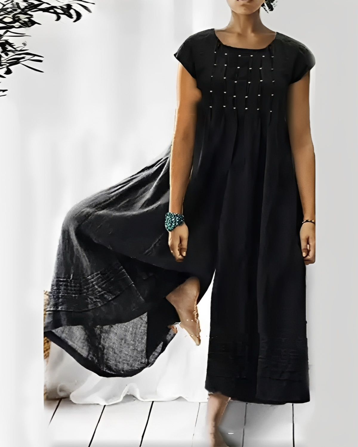 Damen Jumpsuit Kurzärmelig Stilvoll