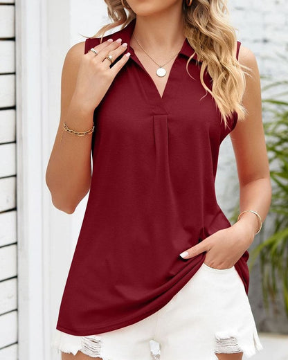 Leichte Damen Ärmellose Bluse