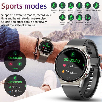 Medizinische Smartwatch EKG 512Hz Biosensor SpO2 Herzfrequenz IP67