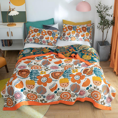 Boho Decke Blumenmuster Cartoon Design