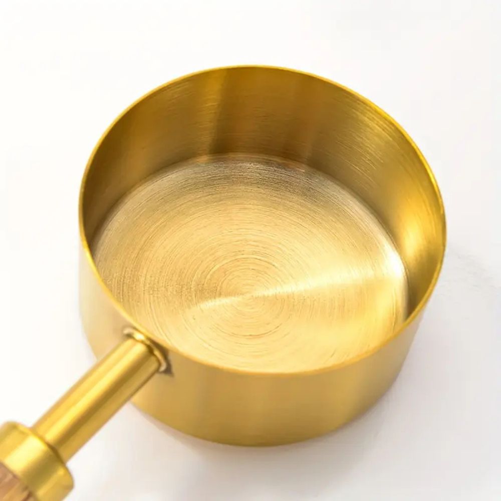 Edelstahl Messlöffel-Set Goldfarben