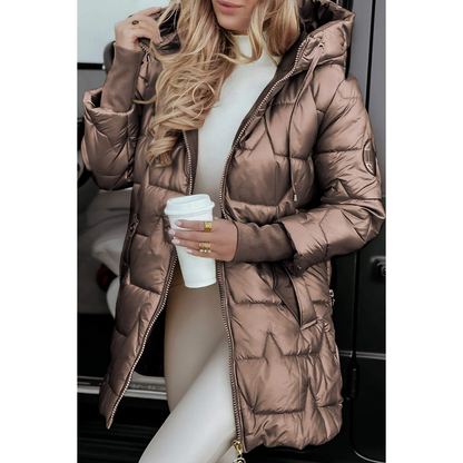 Norvielle Damen Pufferjacke Mit Kapuze