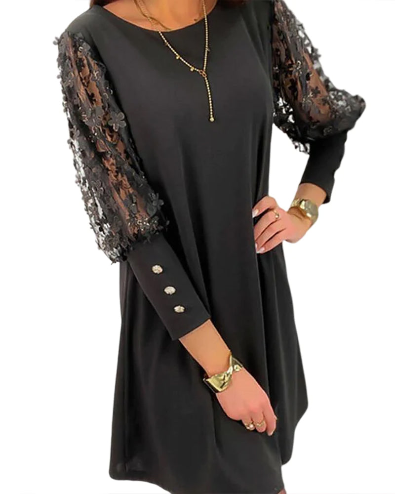 Damen Minikleid Festliches Spitze