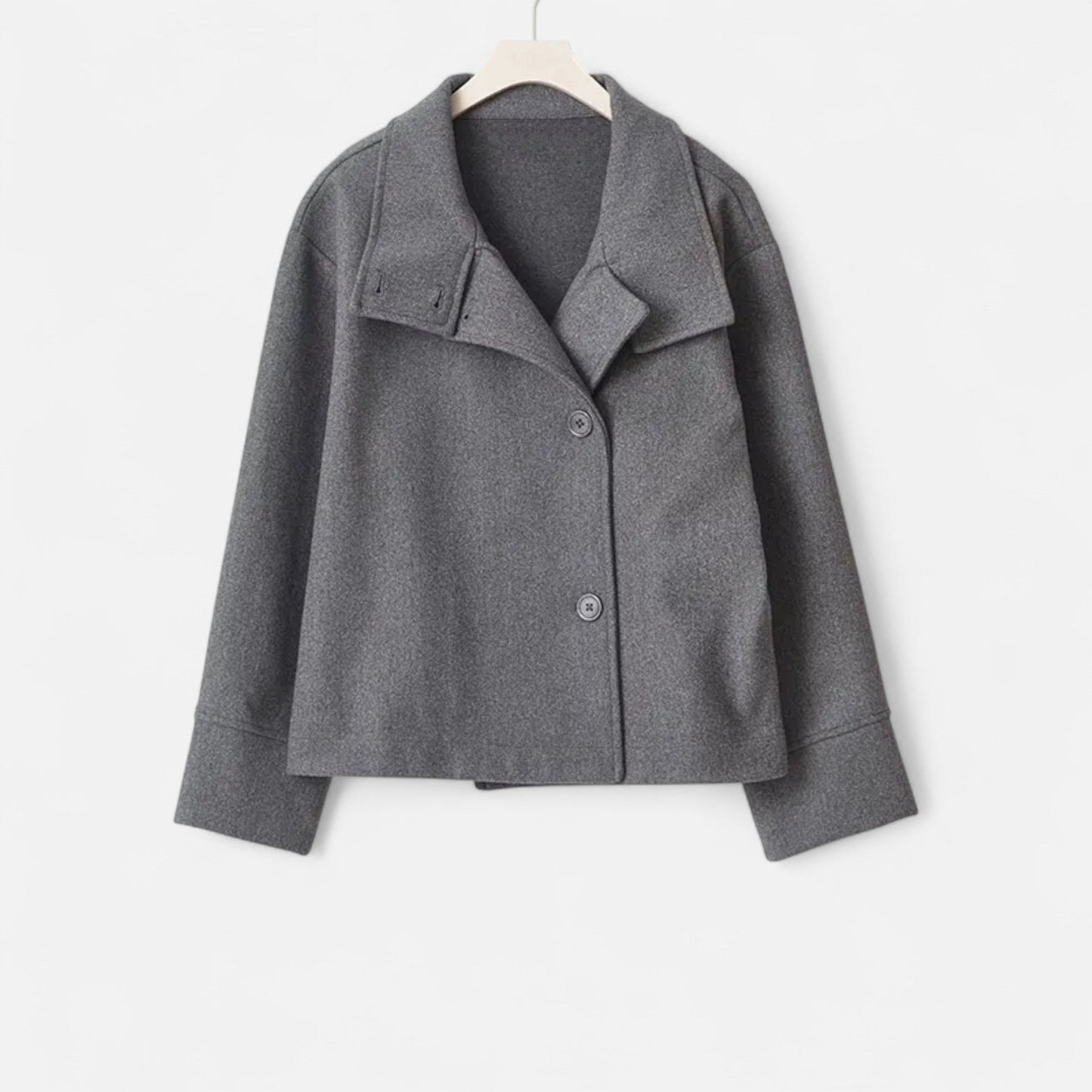 Damen Kurzjacke Stehkragen Modern Zeitlos