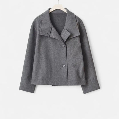 Damen Kurzjacke Stehkragen Modern Zeitlos