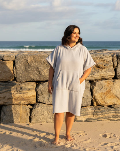 Damen Sommerponcho Kleid Strandmode Leicht