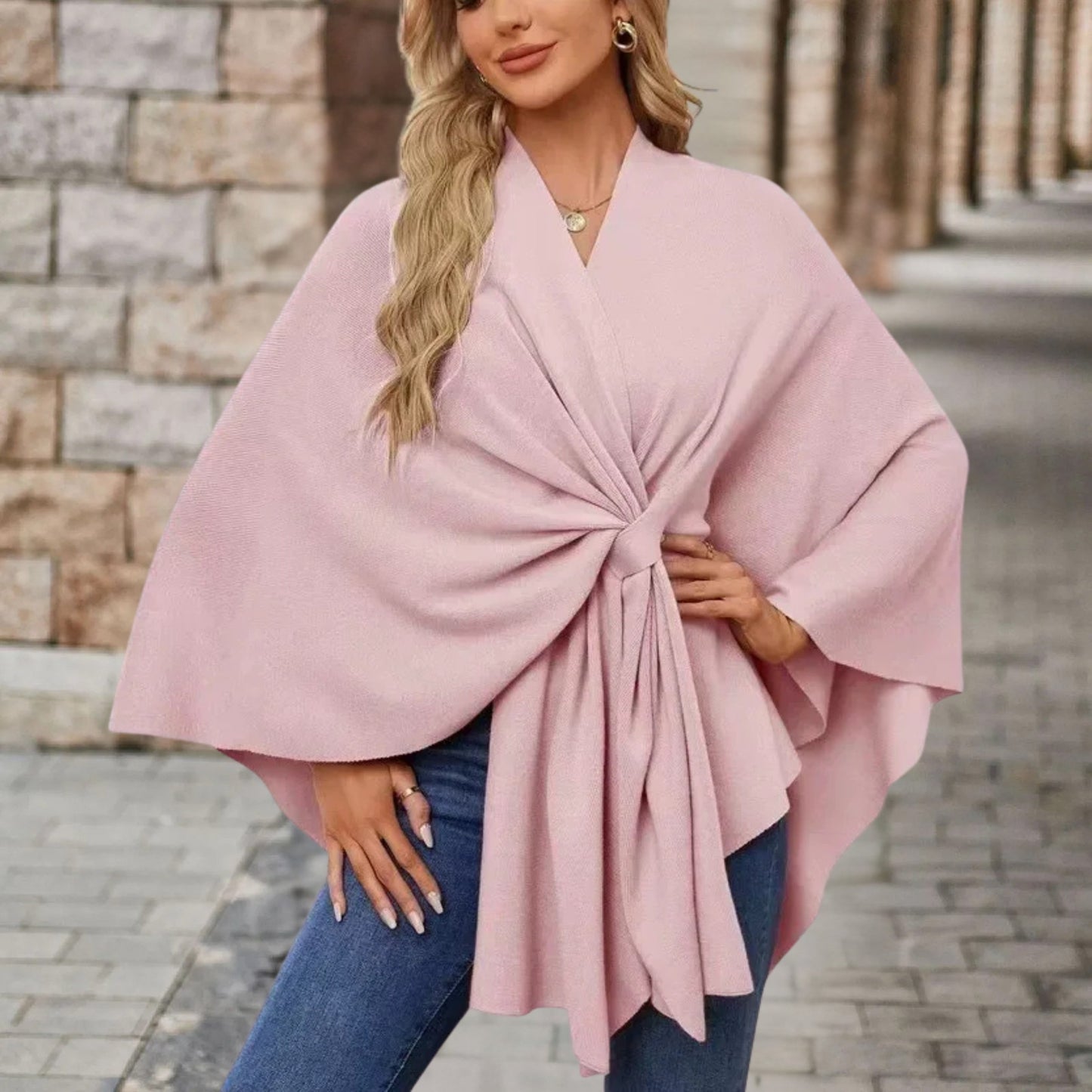 Damen Oberteil Cape-Stil Frontknoten - Norvielle