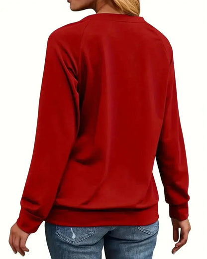 Damen Weihnachtspullover Rentier Motiv Warm
