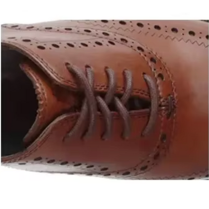 Herren Brogue-Schnürschuhe Flügelspitze Lederschuhe