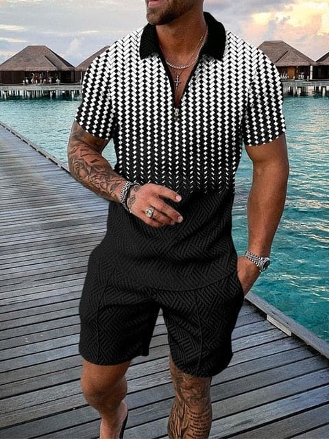 Herren Freizeit-Set Zweiteilig mit Aufdruck