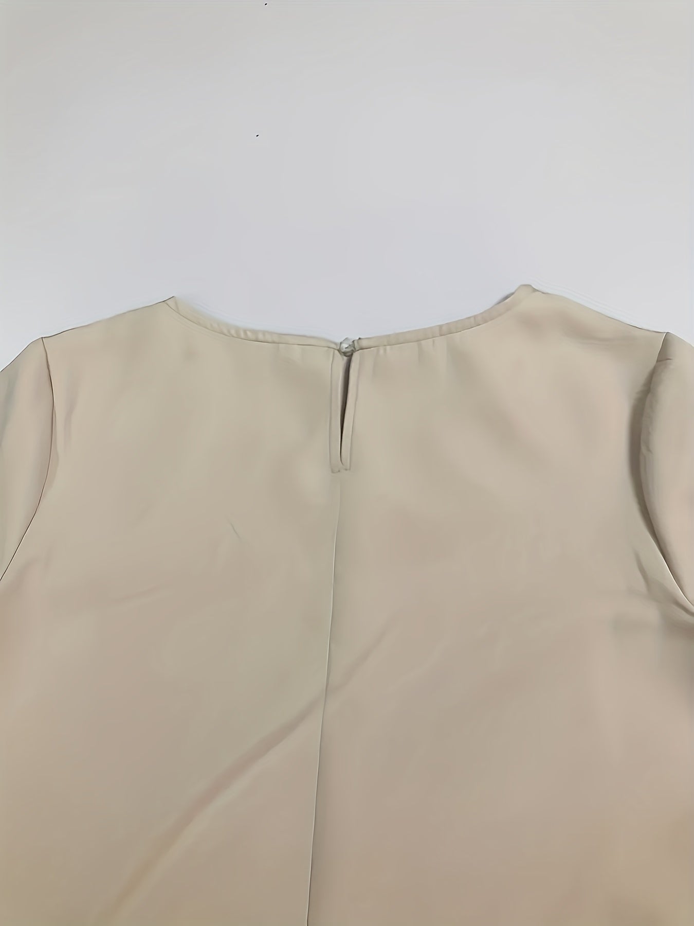 Elegantes Damen Freizeitkleid 3/4-Ärmel Zeitlos Beige