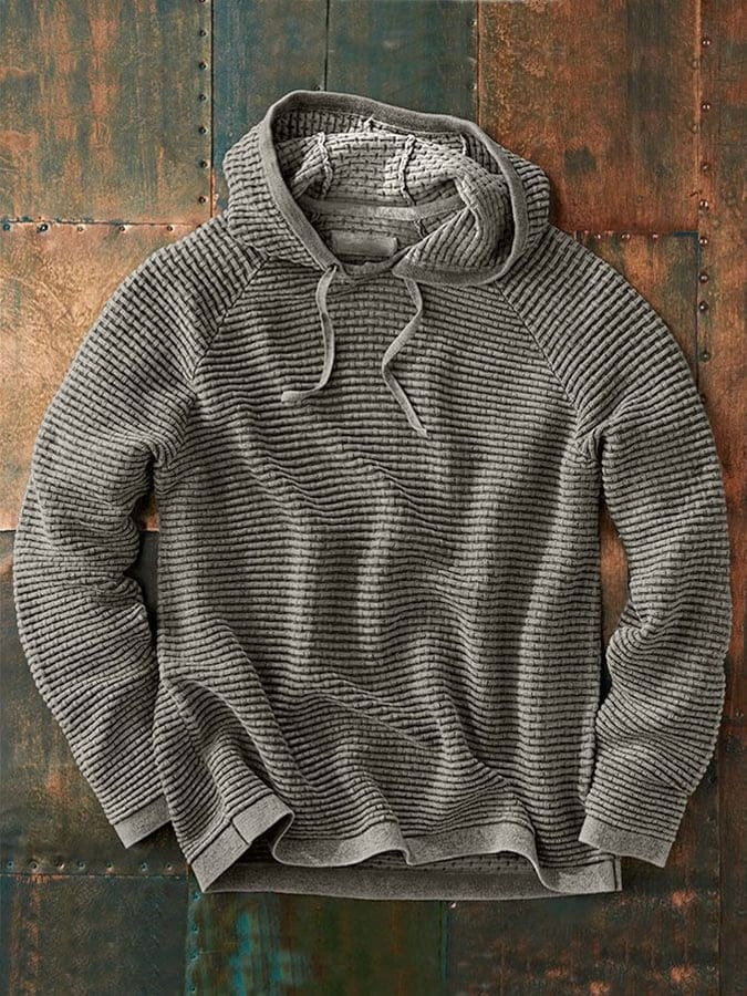 Strick-Hoodie Herren Baumwolle Grau - Norvielle