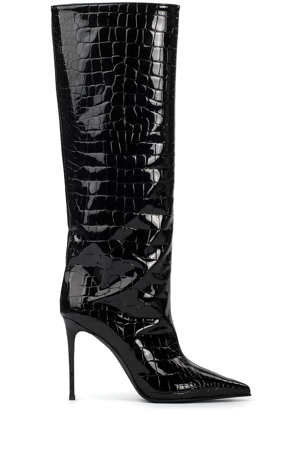 Damen Krokodilleder Stiefel Stiletto Absatz