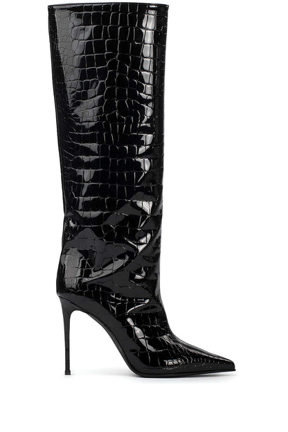 Damen Krokodilleder Stiefel Stiletto Absatz