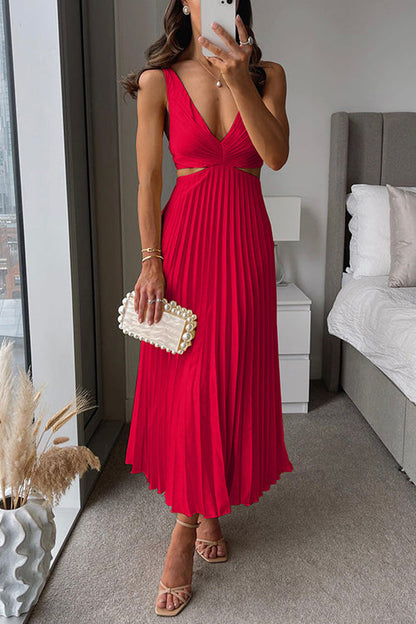 Damen Festliches Kleid Plissee